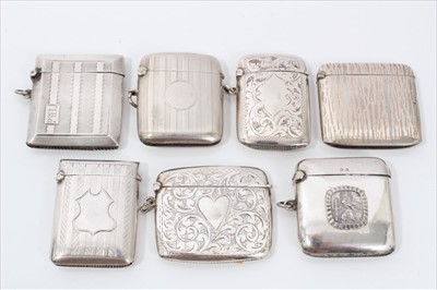 Lot 308 - Collection seventeen Victorian and later silver vesta cases various (17)