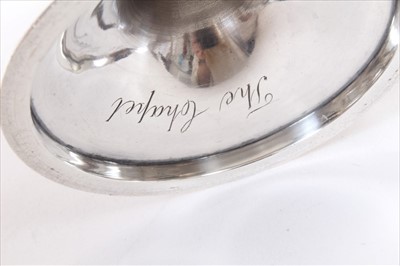 Lot 292 - Victorian Silver Communion Chalice (London 1894), and a silver plated communion plate.