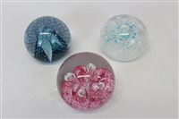 Lot 2254 - Three Caithness paperweights - Moonflower,...