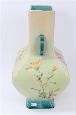 Lot 110 - Large Bretby vase, Aesthetic style, with painted floral decoration, impressed mark and model number '1548' to base, 42cm height