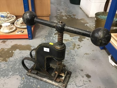 Lot 108 - Large antique metal press