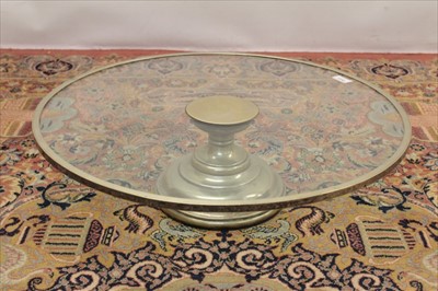 Lot 1336 - 1920s silver plated and glass lazy susan