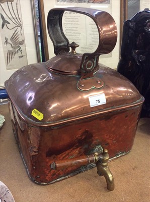 Lot 75 - 19th century Copper kettle