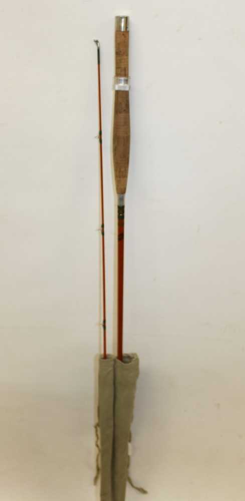 Lot 859 - Rod - Herbert Hatton of Hereford, two-piece trout fishing rod in Hatton canvas bag