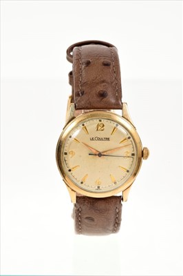 Lot 562 - 1950s gentlemen's LeCoultre wristwatch in gold filled case