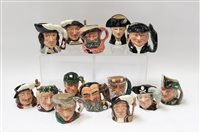 Lot 2262 - Fourteen small Royal Doulton character jugs -...