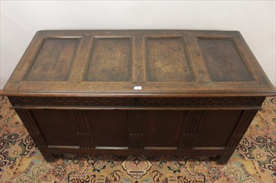 Lot 1377 - Late 17th century oak coffer