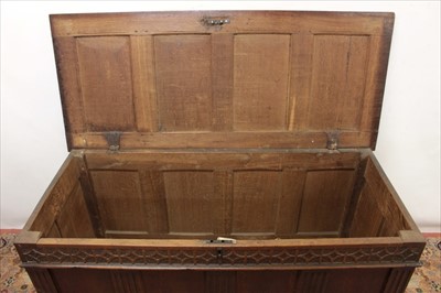 Lot 1377 - Late 17th century oak coffer