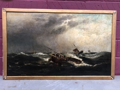 Lot 996 - 19th Century oil on canvas, marine scene