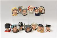 Lot 2263 - Thirteen small Royal Doulton character jugs -...