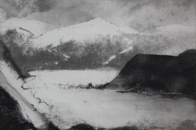 Lot 1105 - *Norman Ackroyd (b.1938) signed limited edition aquatint - Loch Muick, 22/90, dated '02, in glazed frame, 22cm x 29cm