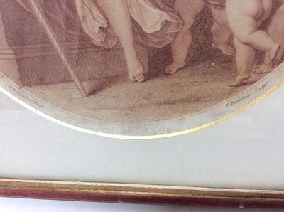 Lot 32 - Angelica Kauffman (1741-1807) oval sepia engraving by Bartolozzi - Classical Female, together with a similar engraving after Cipriani, in glazed gilt frames, 30cm x 24cm