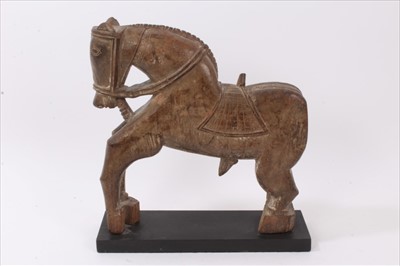 Lot 71 - An Indian Maharashtra carved wooden processional horse