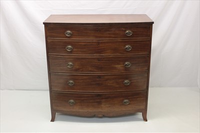 Lot 1250 - Regency mahogany bowfront chest of drawers