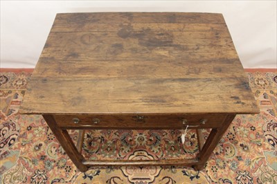 Lot 1253 - Early 18th century oak side table