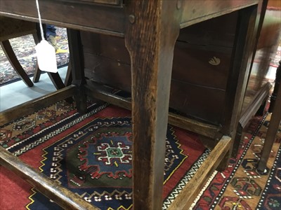 Lot 1253 - Early 18th century oak side table