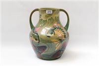 Lot 2272 - Large Moorcroft pottery two-handled vase...