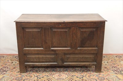 Lot 1259 - Early 18th century oak coffer