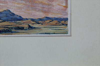 Lot 104 - Duncan McCandless (b.1941)watercolour - New Mexico landscape, initialled and dated '93, in glazed frame, 12cm x 15cm, together with another unframed work - American Landscape, initialled and dated...