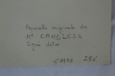 Lot 104 - Duncan McCandless (b.1941)watercolour - New Mexico landscape, initialled and dated '93, in glazed frame, 12cm x 15cm, together with another unframed work - American Landscape, initialled and dated...