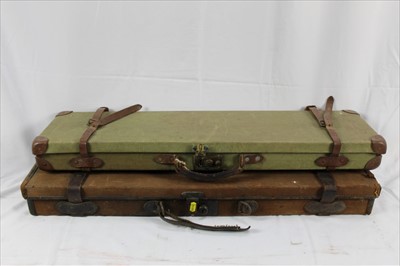 Lot 818 - James Purdey & Sons canvas covered gun case