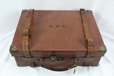 Lot 817 - Good quality early 20th century brown leather cartridge case