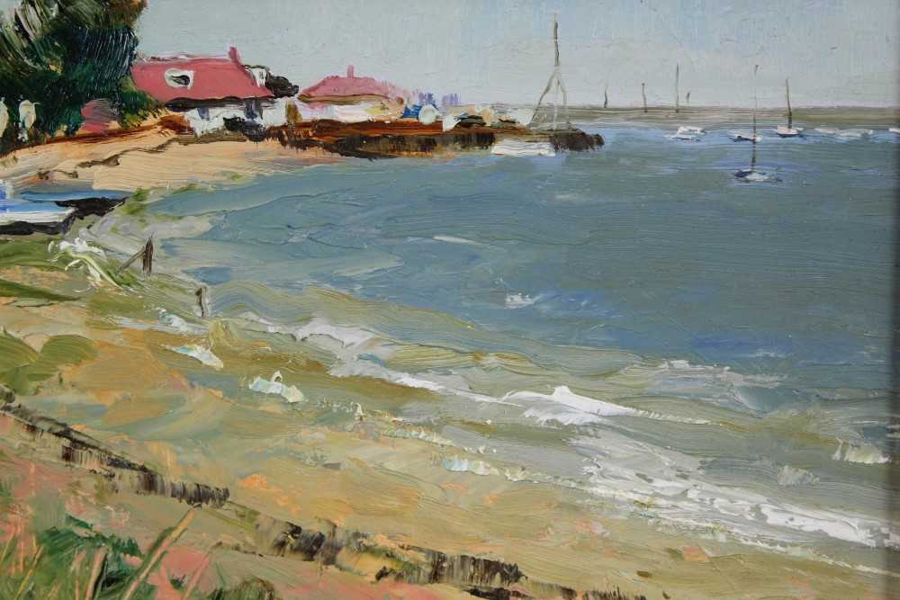 Lot 984 - 20th century oil on board - Orford