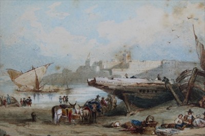 Lot 1213 - English School, 19th century, watercolour - Wreck