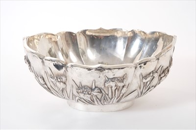 Lot 345 - Japanese filled silver bowl