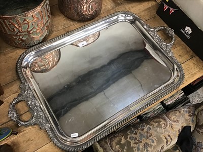 Lot 35 - 19th century silver plated tray