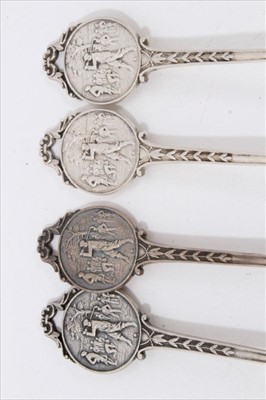 Lot 43 - Six silver golfing related trophy/souvenir spoons