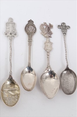Lot 45 - Eight silver souvenir/commemorative spoons
