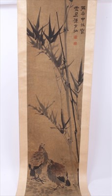 Lot 622 - Japanese School. Late 19th / early 20th century painted scroll