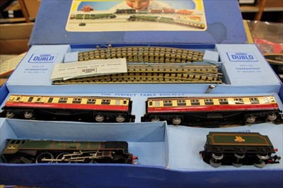 Lot 1382 - Railway Hornby Dublo electric train set  EDP12 boxed plus other boxed accessories, power unit etc