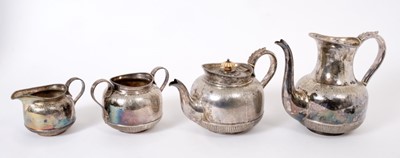 Lot 208 - Victorian silver four piece tea and coffee set, Sheffield 1895