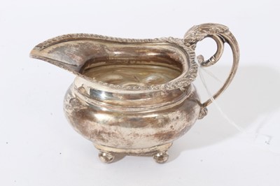 Lot 209 - silver three piece bachelor's tea set , Birmingham 1912