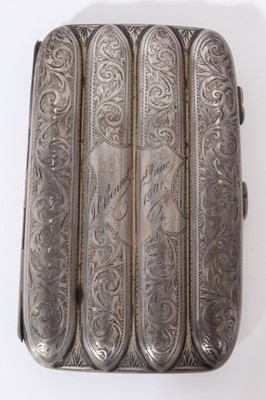 Lot 213 - Edwardian silver cigar case