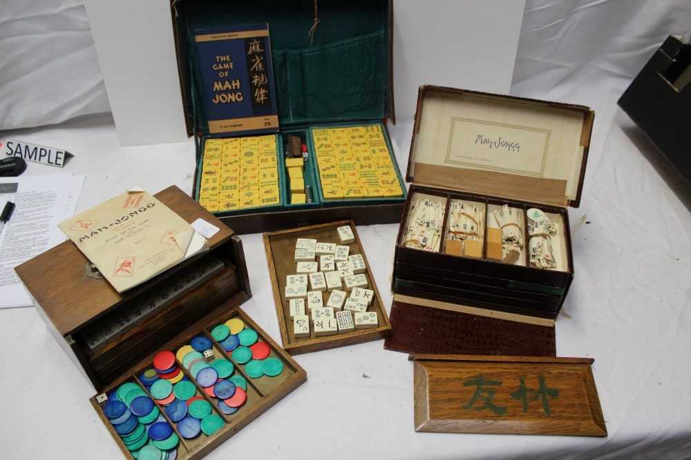 Lot 1890 - Three Vintage Mahjong sets