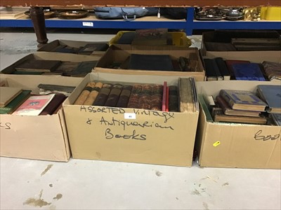 Lot 45 - Nine boxes of antique and later books