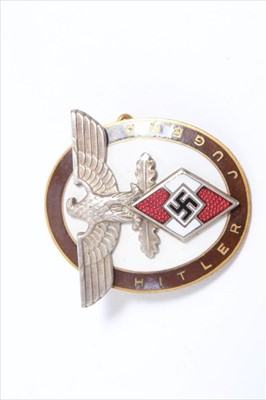 Lot 638 - Hitler Youth (Jugend) enamel High Command Badge for distinguished foreigners