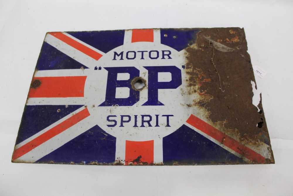 Lot 1611 - Vintage BP enamel sign