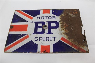 Lot 1611 - Vintage BP enamel sign