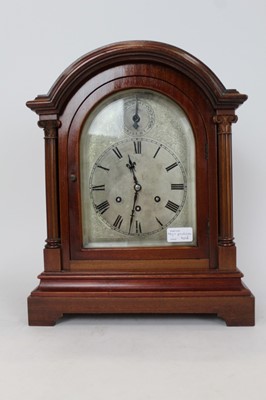 Lot 2188 - Early 20th century mahogany cased chiming bracket clock by Gustav Becker