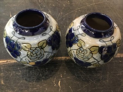 Lot 168 - Pair of Doulton vases together with an unusual aesthetic table centrepiece