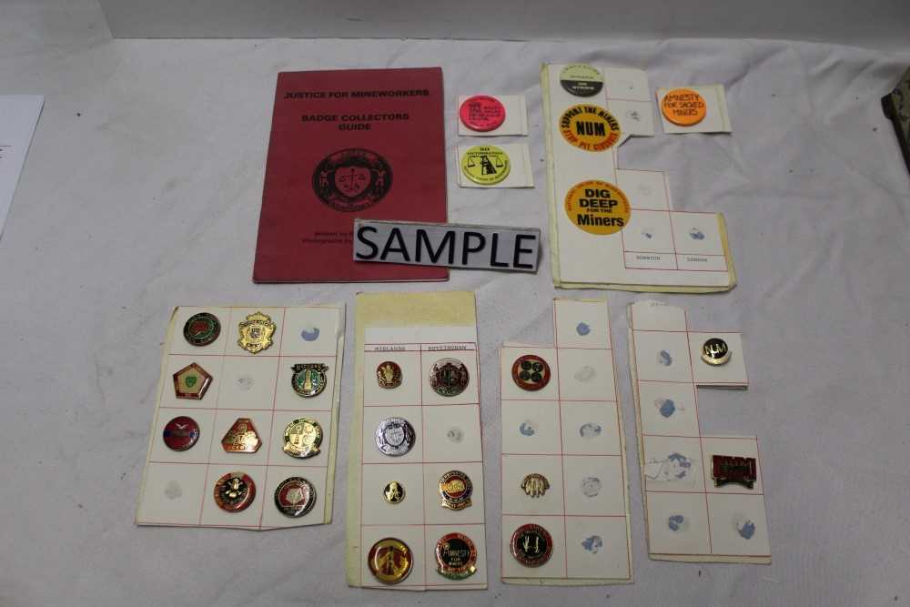 Lot 1872 - Good collection of miners' strike badges and pins, mostly enamel, from various counties