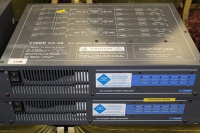 Lot 1749 - Three Cloud CX-A6 Six Channel Power Amplifiers