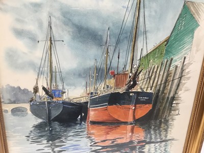 Lot 14 - Stuart Maxwell Armfield (1916-2000) watercolour - Harbour scene