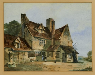 Lot 134 - Frederick Brett Russel (1813-1869) watercolour - The Gardener's Arms, Fore Hamlet, Ipswich