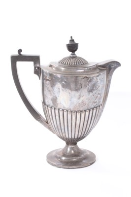 Lot 207 - Silver hot water jug