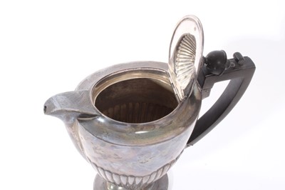 Lot 207 - Silver hot water jug